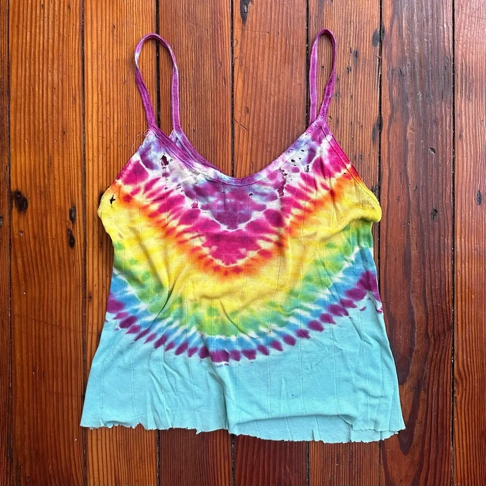 Vintage 1990s Urban Outfitters (made by Free People) tie dye tank top Small/Medi